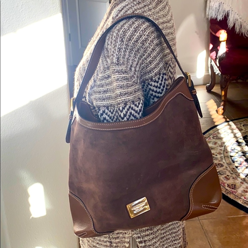 Michael Kors brown suede hobo